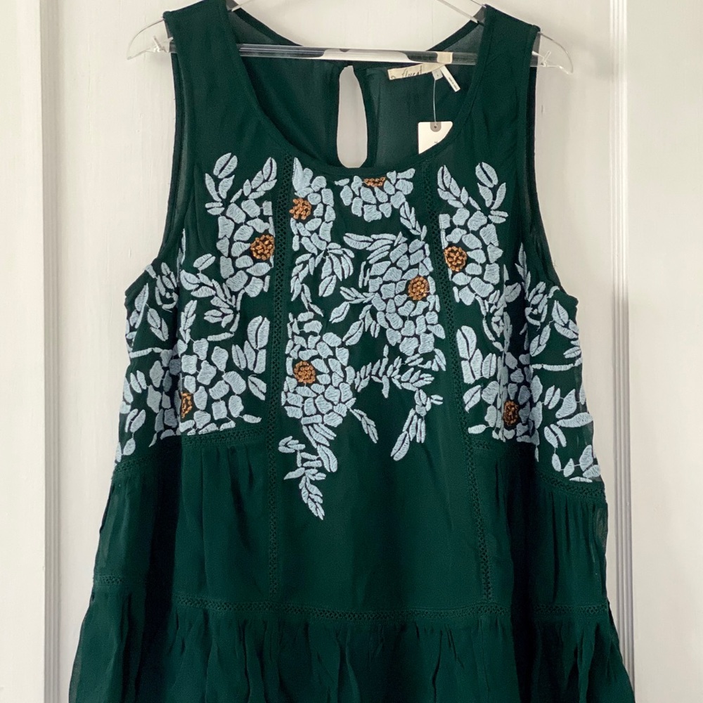 Anthropologie Floreat Roselle peplum tank